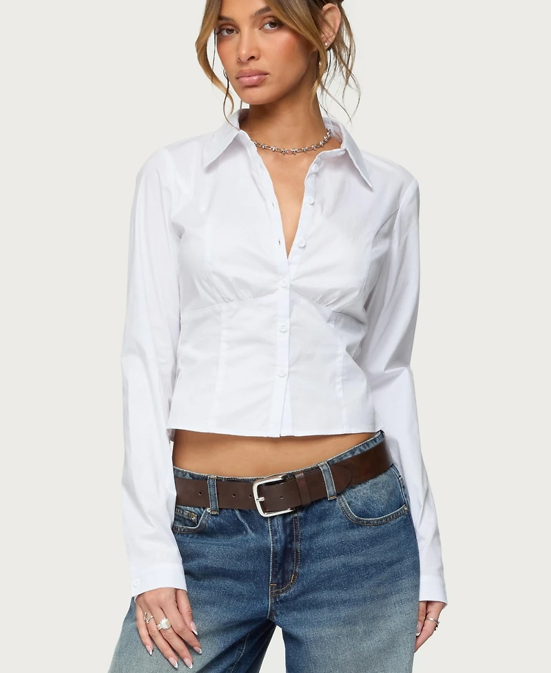 Edikted Women's Laurna Tailored Button Up Shirt