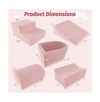 Hongge Kid's Soft Climbing Blocks Set with Slide Step Shapes and Ball Pit for Indoor Play