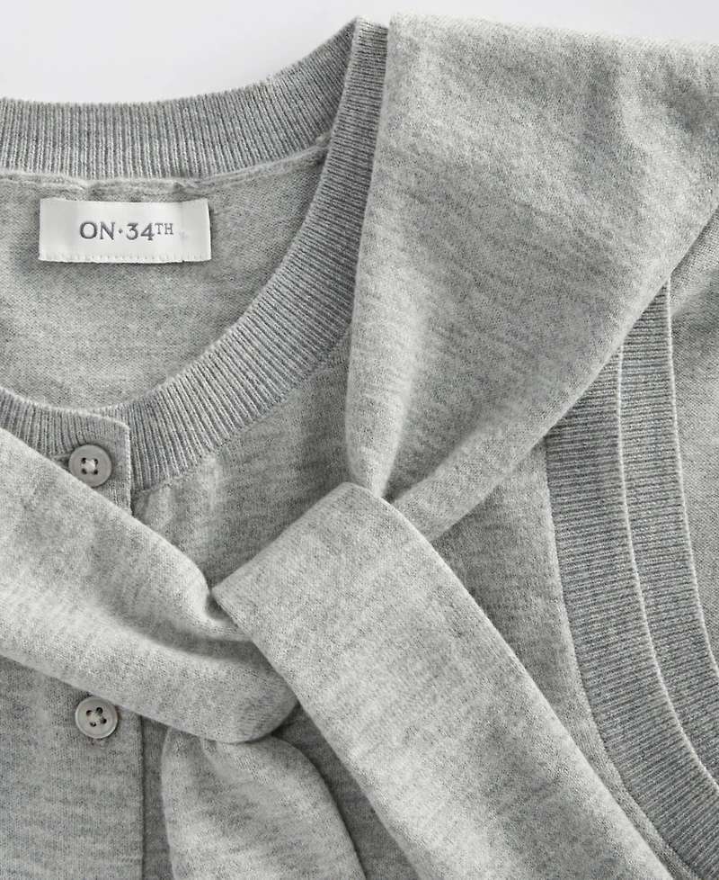 On 34th Women's Tie-Neck Sleeveless Sweater, Macy's Exclusive