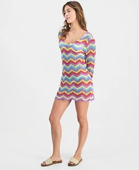 Miken Juniors' Chevron Dress Swim Cover-Up, Exclusively at Macy's
