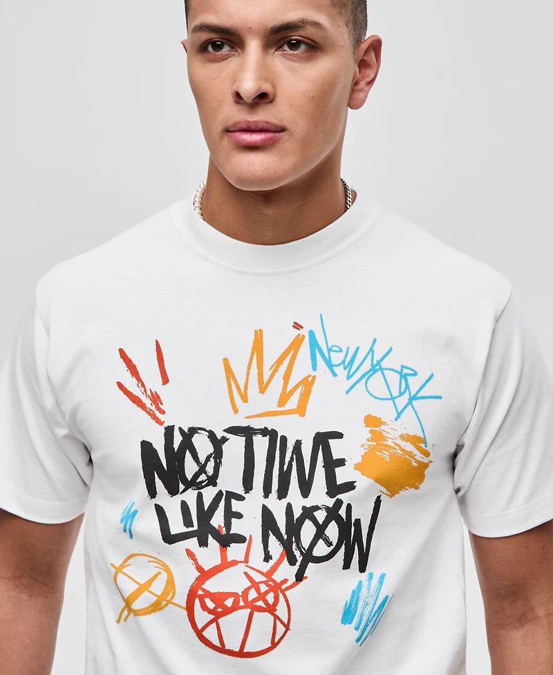 Mode of One Men's Cotton No Time Like Now Graphic T-Shirt, Macy's Exclusive