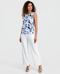 Kasper Women's Sleeveless Shirred-Neck Shell