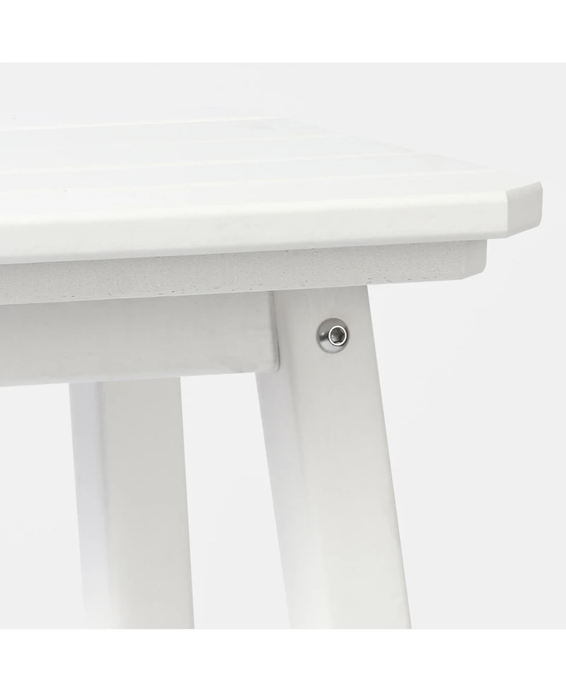 WestinTrends 29" Hdpe Outdoor Patio Square Backless Bar Stool