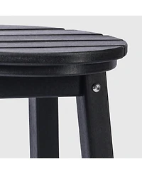 WestinTrends 24" Hdpe Outdoor Patio Round Counter Height Bar Stool