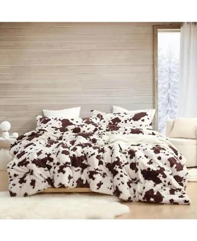 Coma Inducer Cow Crush Oversized Comforter Set Brown White.