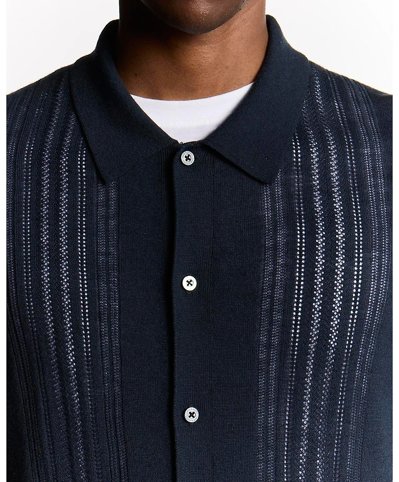 Lyle & Scott Men's Long Sleeve Cable Knitted Shirt