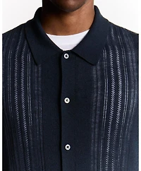 Lyle & Scott Men's Long Sleeve Cable Knitted Shirt