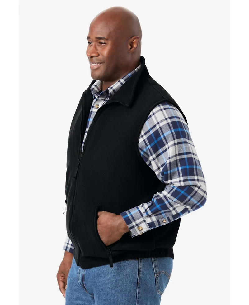 KingSize Big & Tall Explorer Plush Fleece Zip Vest