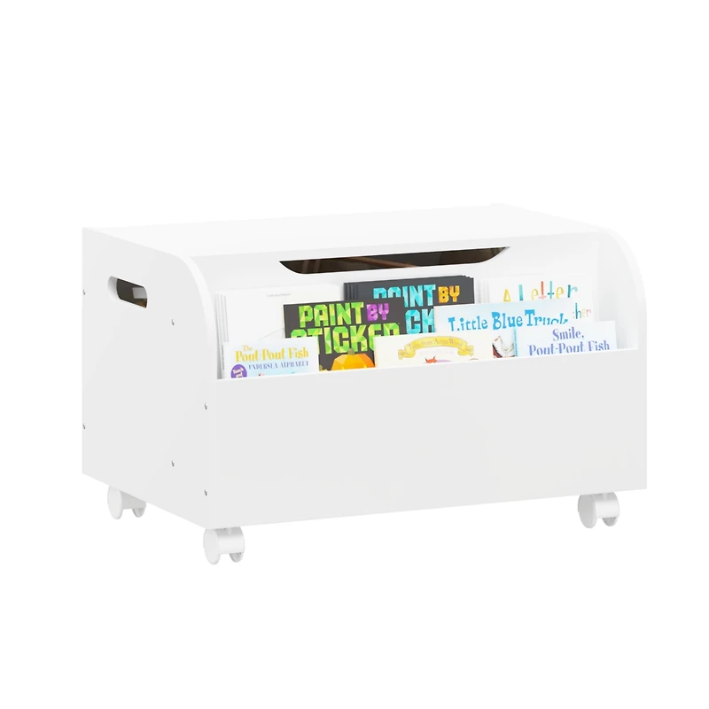 Spacious Mdf Toy Box with Bookshelf for Toys, Books, Arts & Crafts