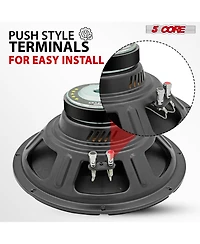 5 Core Speaker Subwoofer Pair 12 Inch Pair Pa Dj Subs 200W Max Pro Audio 8 Ohm 30 Oz Y30 Magnet Subwoofers Powerful Replacement Bass Sub Woofer