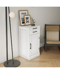 Streamdale Furniture Modular Wine Bar Hutch Cabinet (White