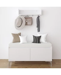 Streamdale Furniture Streamdale Entryway Shelf with Hooks, Bench & Shoe Cabinet Set