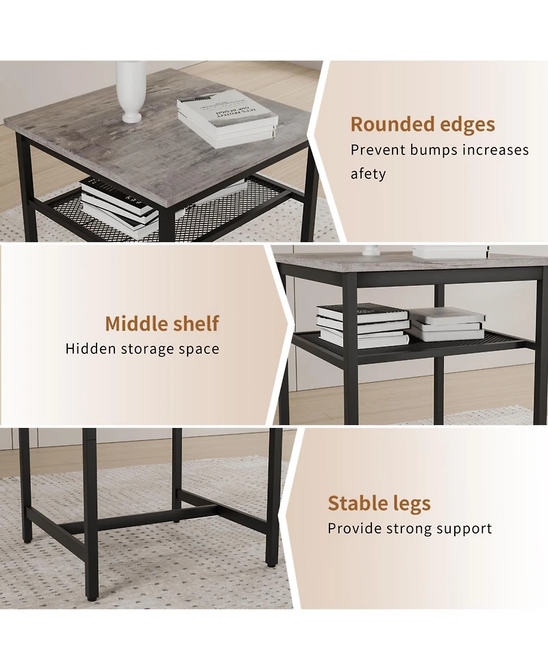 Streamdale Furniture Bar table, equipped with 2 bar stools, with backrest and partition