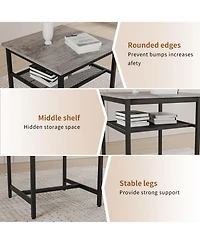 Streamdale Furniture Bar table, equipped with 2 bar stools, with backrest and partition