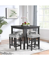 Streamdale Furniture Streamdale 5-Piece Industrial Dining/Bar Table & Chairs Set