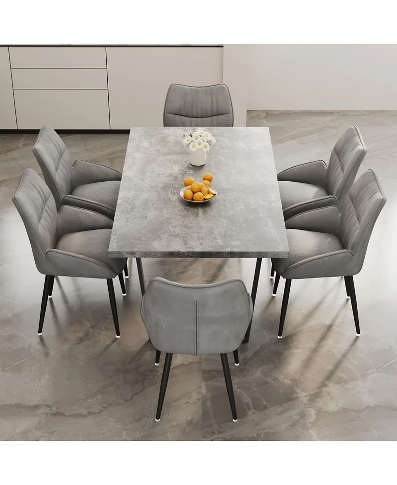 Streamdale Furniture 62.9" Rectangular Dining Table & 4-Chair Set