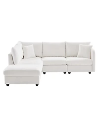 Streamdale Modern Modular Sectional Sofa w/ Ottoman & Pillows