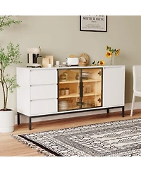 Streamdale Furniture Buffet Cabinet with Storage White