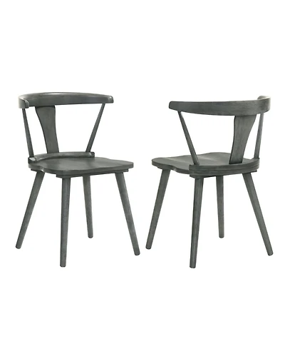 Streamdale Furniture Streamdale 2 Rustic Farmhouse Dining Chairs