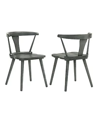 Streamdale Furniture Streamdale 2 Rustic Farmhouse Dining Chairs