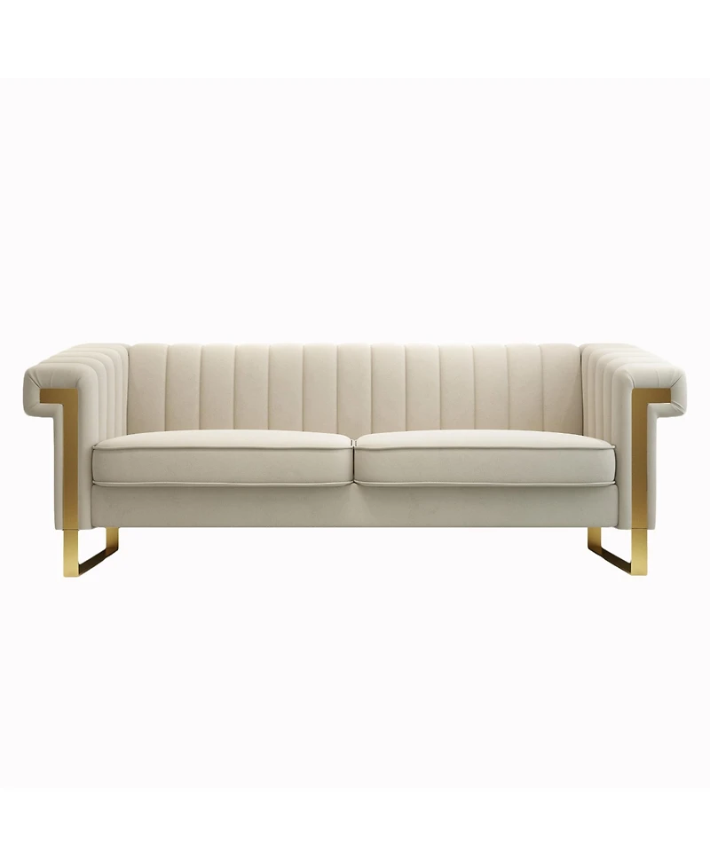Streamdale Furniture Streamdale Luxurious Velvet Sofa with Modern Accents