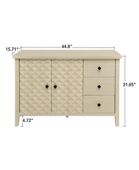 Streamdale Modern 2 Door 3 Drawer Storage Cabinet