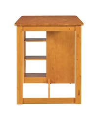 Streamdale Furniture 60" Farmhouse Counter Height Dining Set with Storage & Chairs, White