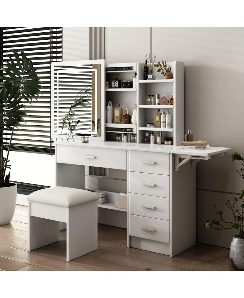 Streamdale Quality Vanity Table Durable, Stylish, Large Mirror & Storage