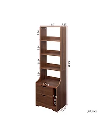 Streamdale Furniture + 1 Pc. + Wood + 2 Storage Drawers & Bookshelf + Night Stand