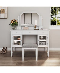 Streamdale Furniture Makeup Vanity Desk with Adjustable Mirror