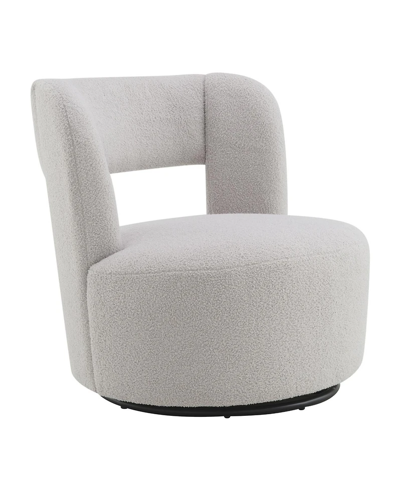 Streamdale Furniture Teddy Fabric Swivel Accent Chair for Living Room Bedroom