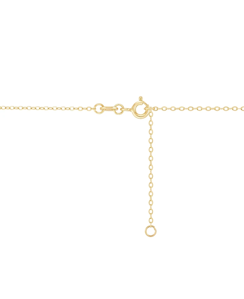 Macy's Diamond Pendant Necklace (1/10 ct. t.w.) in 14k Yellow Gold Plated Over Sterling Silver and Rhodium