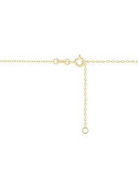 Macy's Diamond Pendant Necklace (1/10 ct. t.w.) in 14k Yellow Gold Plated Over Sterling Silver and Rhodium