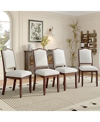 Streamdale Furniture Farmhouse Upholstered Dining Chairs Set of 4