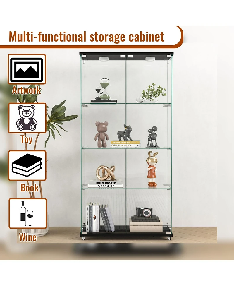 Streamdale Furniture Led Glass Display Cabinet