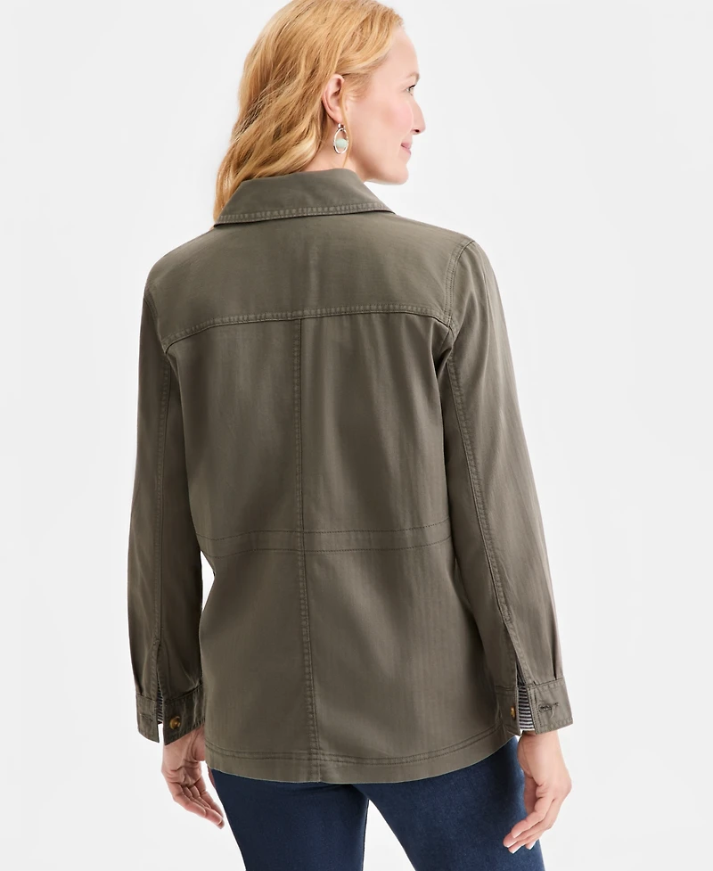 Style & Co Women's Collared Utility Jacket, Macy's Exclusive