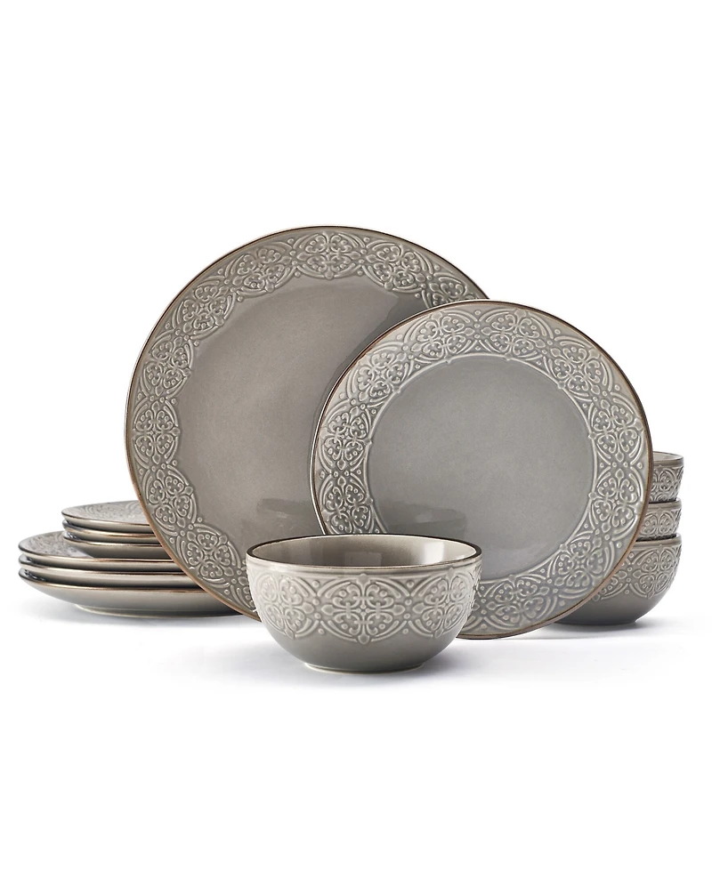 Pfaltzgraff Emma 12-Pc Dinnerware Set, Service for 4