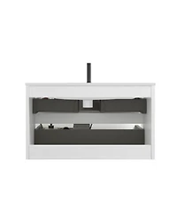 Streamdale 36" White Wall Mount Vanity w/ Ceramic Sink