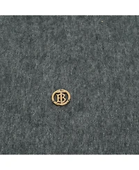 Pre-Owned Burberry Grey Cashmere Fringed Scarf