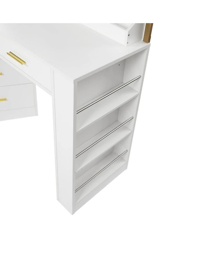 Streamdale White 8-Drawer Dresser - Bedroom Storage