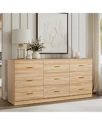 Streamdale Modern Natural 9-Drawer Dresser