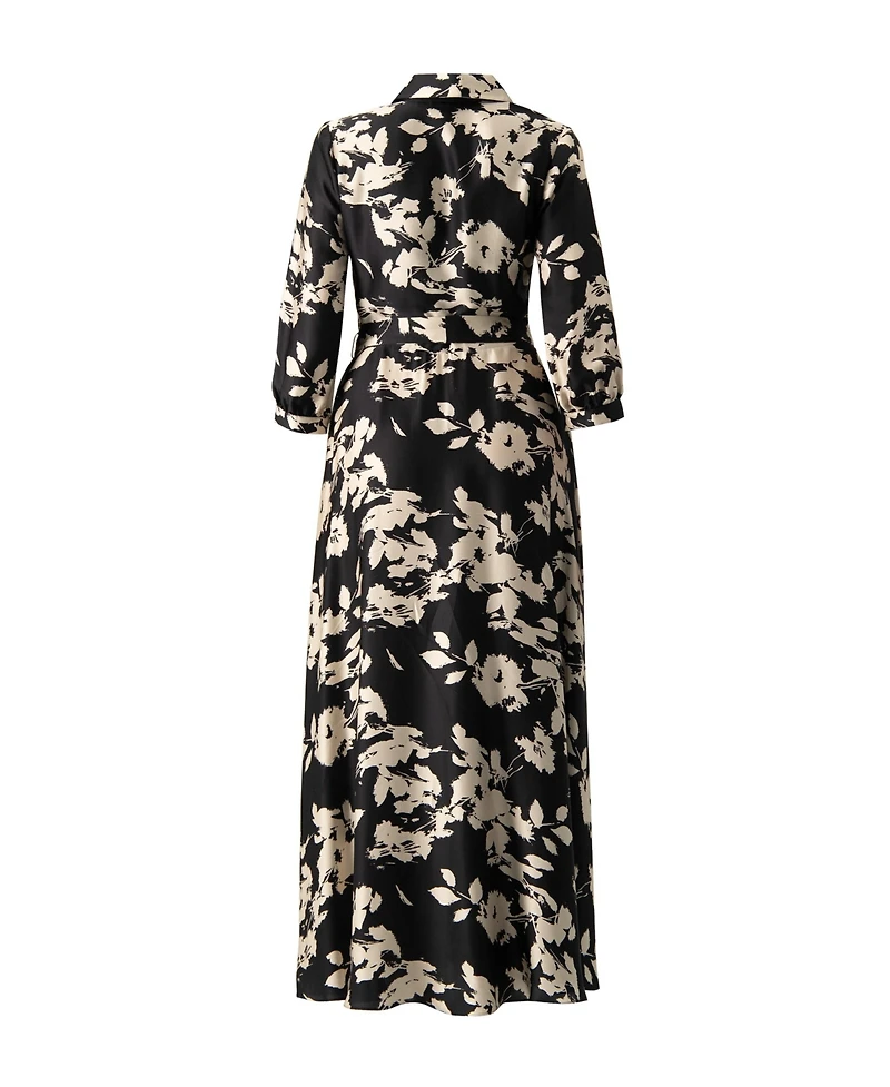 Ivonne Women's Shirt Maxi Dress