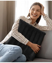 Cheer Collection Plush Reversible Faux Fur 2-Pack Decorative Pillow