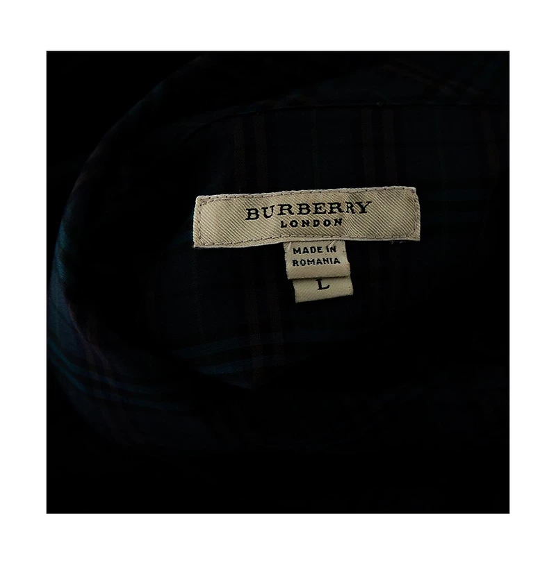 Pre-Owned Burberry Women's Checkered Cotton Pintuck Detail Shift Dress