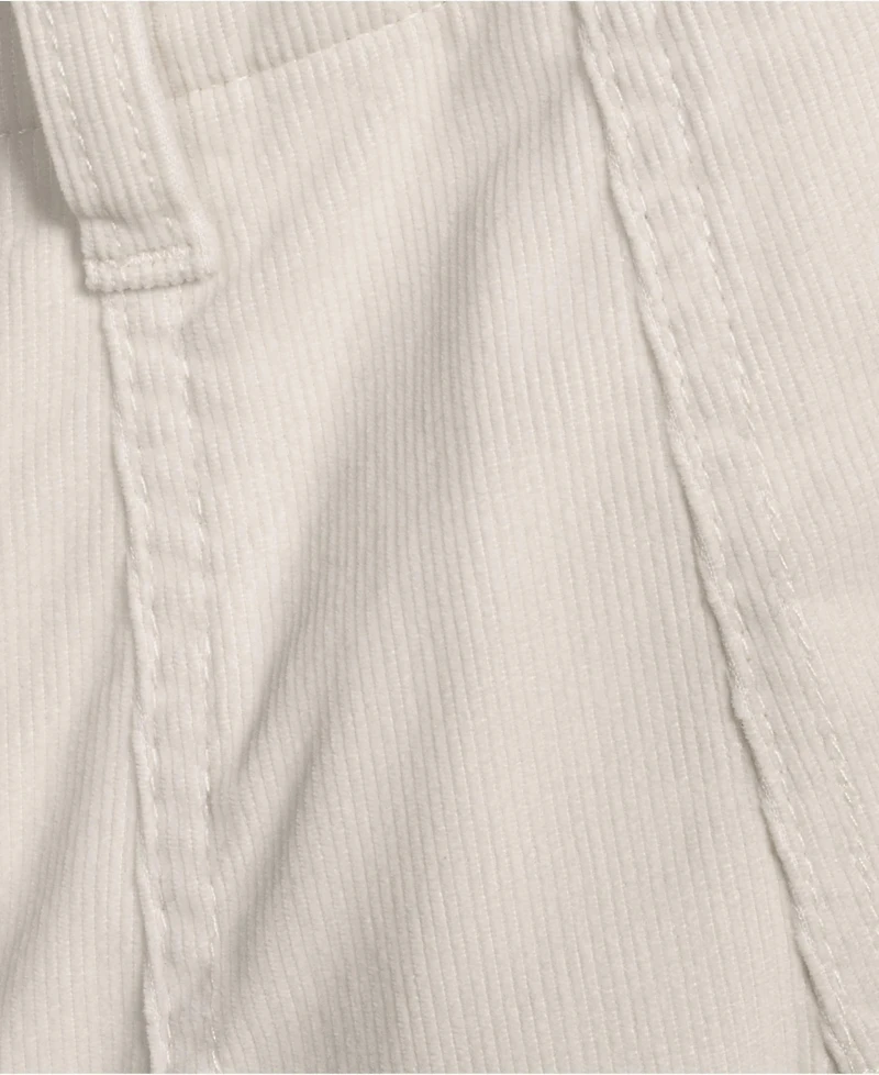 Lands' End Women's Corduroy High Rise Wide Leg Top Stitch Trousers