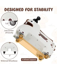 Hongge Toddler Ride On Toy Car With Led Lights Sounds And Under Seat Storage