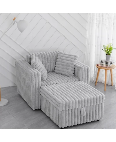 Streamdale Furniture 44.9" Modular Sofa Comfortable & Stylish (Matches 30.7" Ottoman