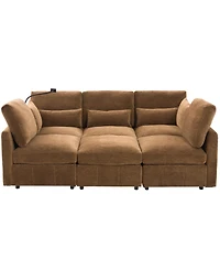 Streamdale Furniture Modern Sectional Sofa U-Shaped Couch w/ Ottoman