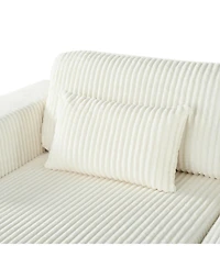 Streamdale Furniture Corduroy Sofa Bed with Pillows