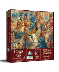 SunsOut Designer Cats 1000 piece Jigsaw Puzzle for Adults
